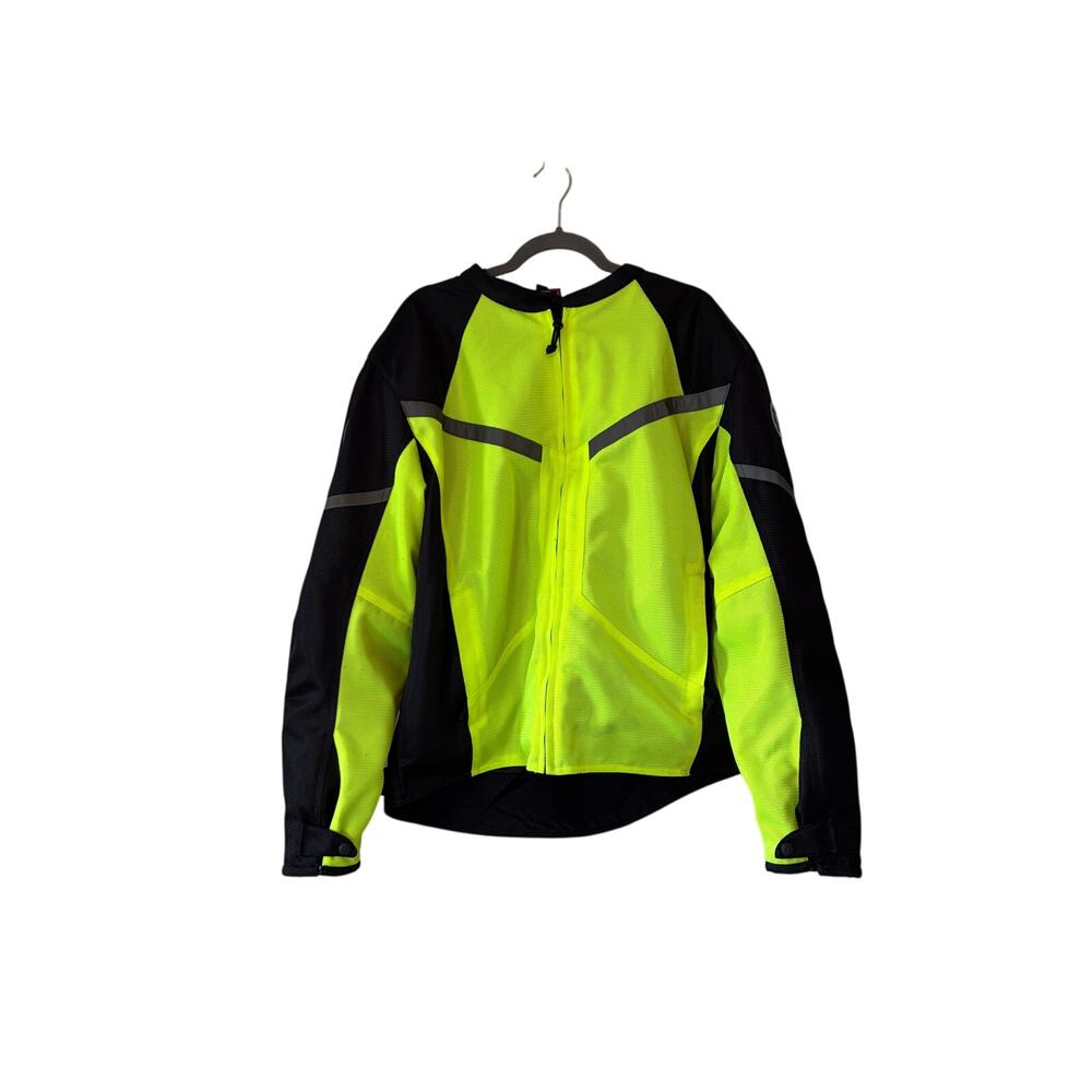 FirstGear armored motorcycle jacket XL Tall XLT high viz rush mesh neon green